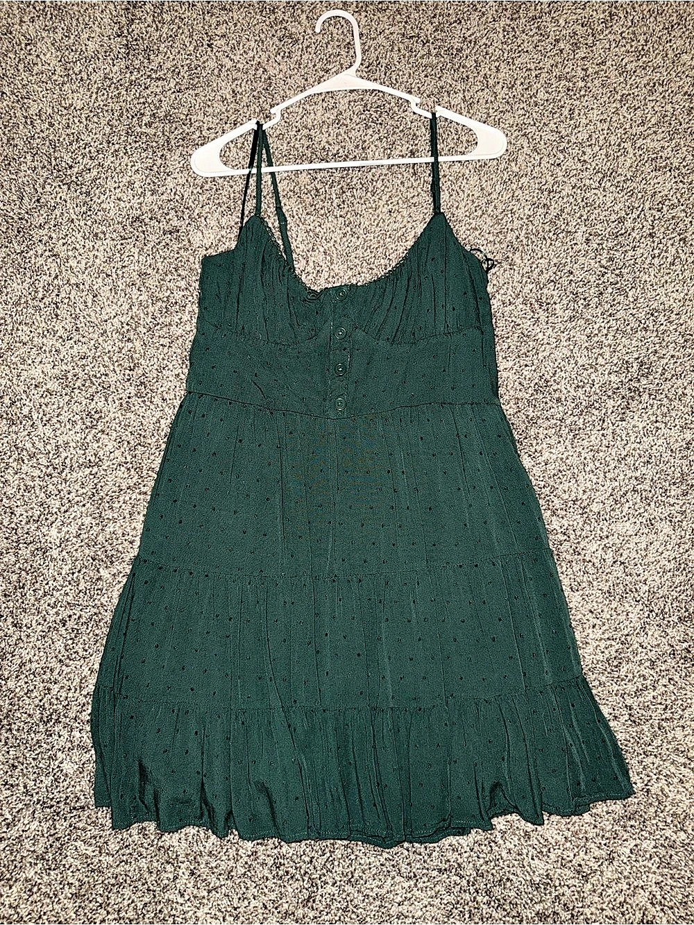Free People Green Mini Dress Size XL Like New